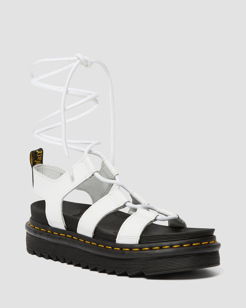 Dr Martens Nartilla Kožené Sandále Gladiator Damske ( Biele ) SK 865-AUKJVN